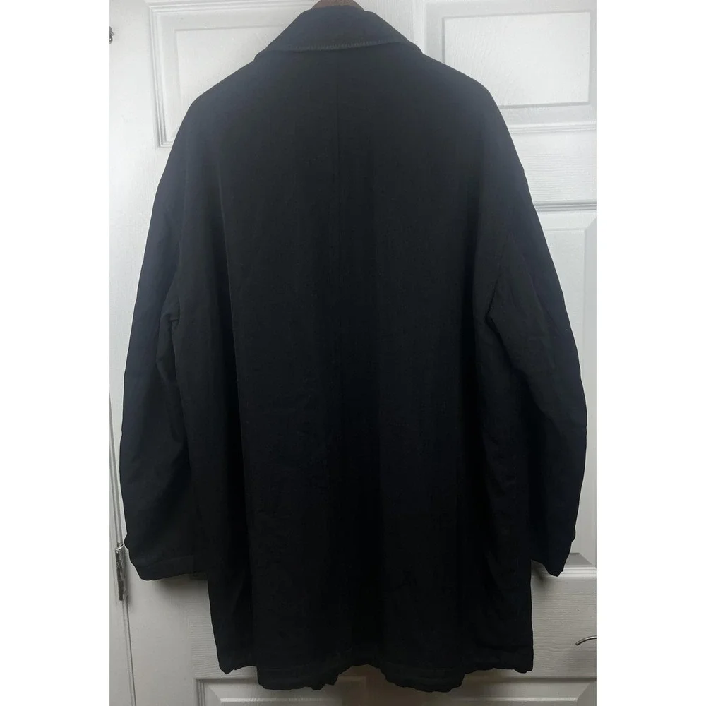 Hugo Boss Coat Mens 54 XL Black Wool Blend SIMA-W Made Portugal Detachable Liner